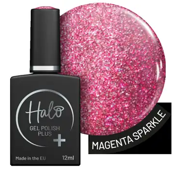 Halo Gel Polish Plus 12ml (Magenta Sparkle)