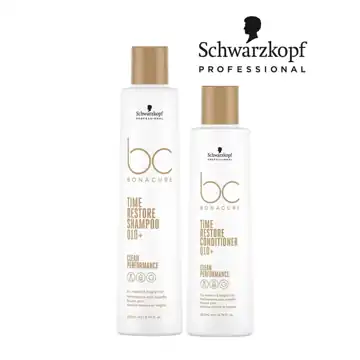 Schwarzkopf BC Time Restore Shampoo Q10+ Shampoo 250ml & Conditioner 200ml Duo