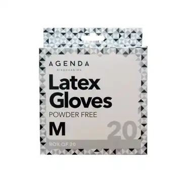 Agenda Disposables Latex Gloves Medium (20 pack)
